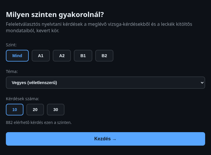 Nyelvtani gyakorlatok előnézete